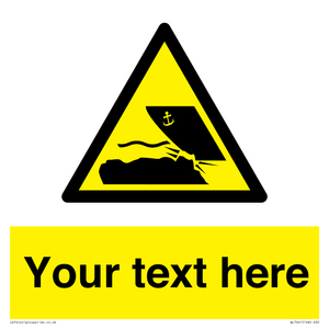 Custom Warning submerged objects in watercraft areas